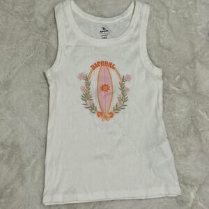 Rip curl white ribbed tank